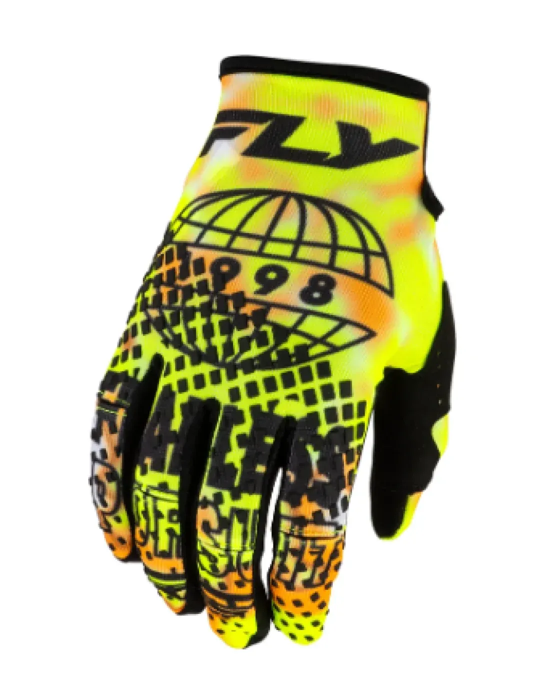 Мотокрос ръкавици FLY RACING Kinetic Blur Gloves - White/Hi-Vis/Orange