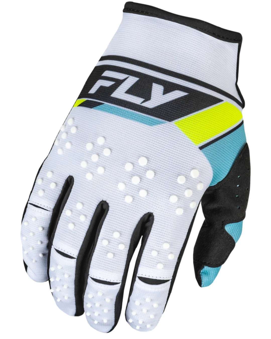 Мотокрос ръкавици FLY RACING Kinetic Prix- White/Black/Hi-Vis