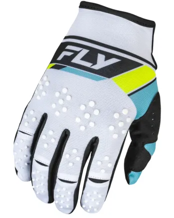 Мотокрос ръкавици FLY RACING Kinetic Prix- White/Black/Hi-Vis