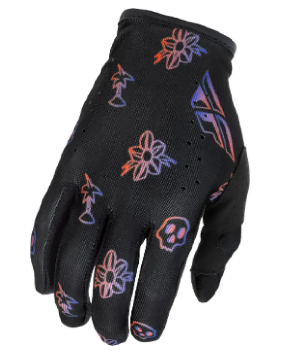 Мотокрос ръкавици FLY RACING Lite Outline Special Edition - Black/Red/Purple