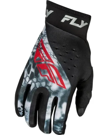 Мотокрос ръкавици FLY RACING Pro Lite Kryptek- Black/Red/Grey 2025