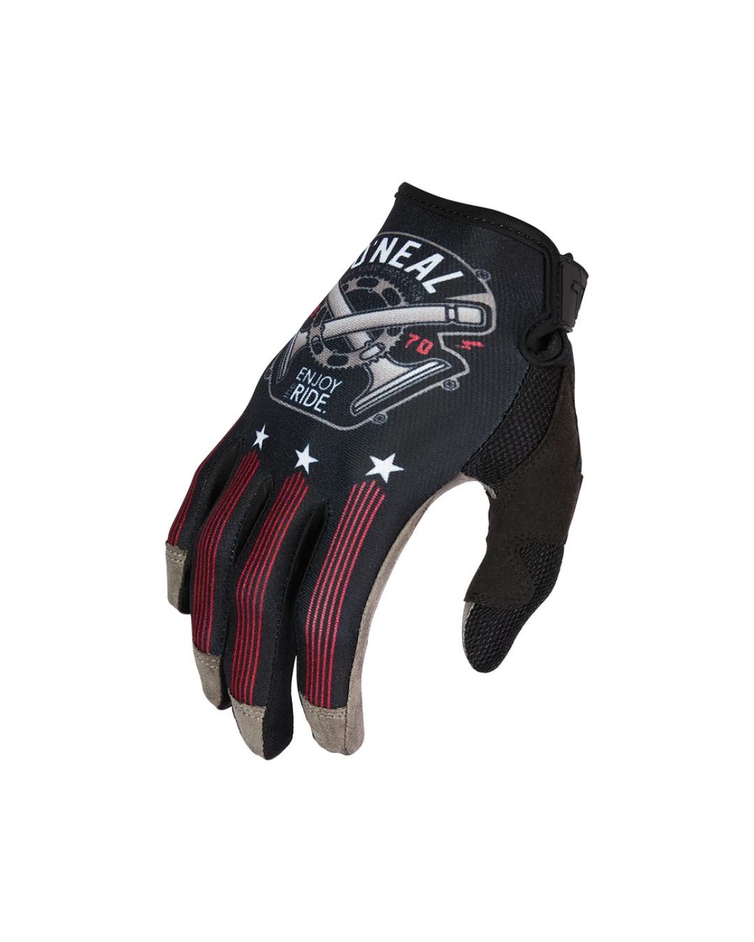 Мотокрос ръкавици O'NEAL MAYHEM PISTON V.23 BLACK/WHITE/RED