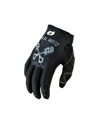 Мотокрос ръкавици O'NEAL MAYHEM PISTONS II BLACK/WHITE
