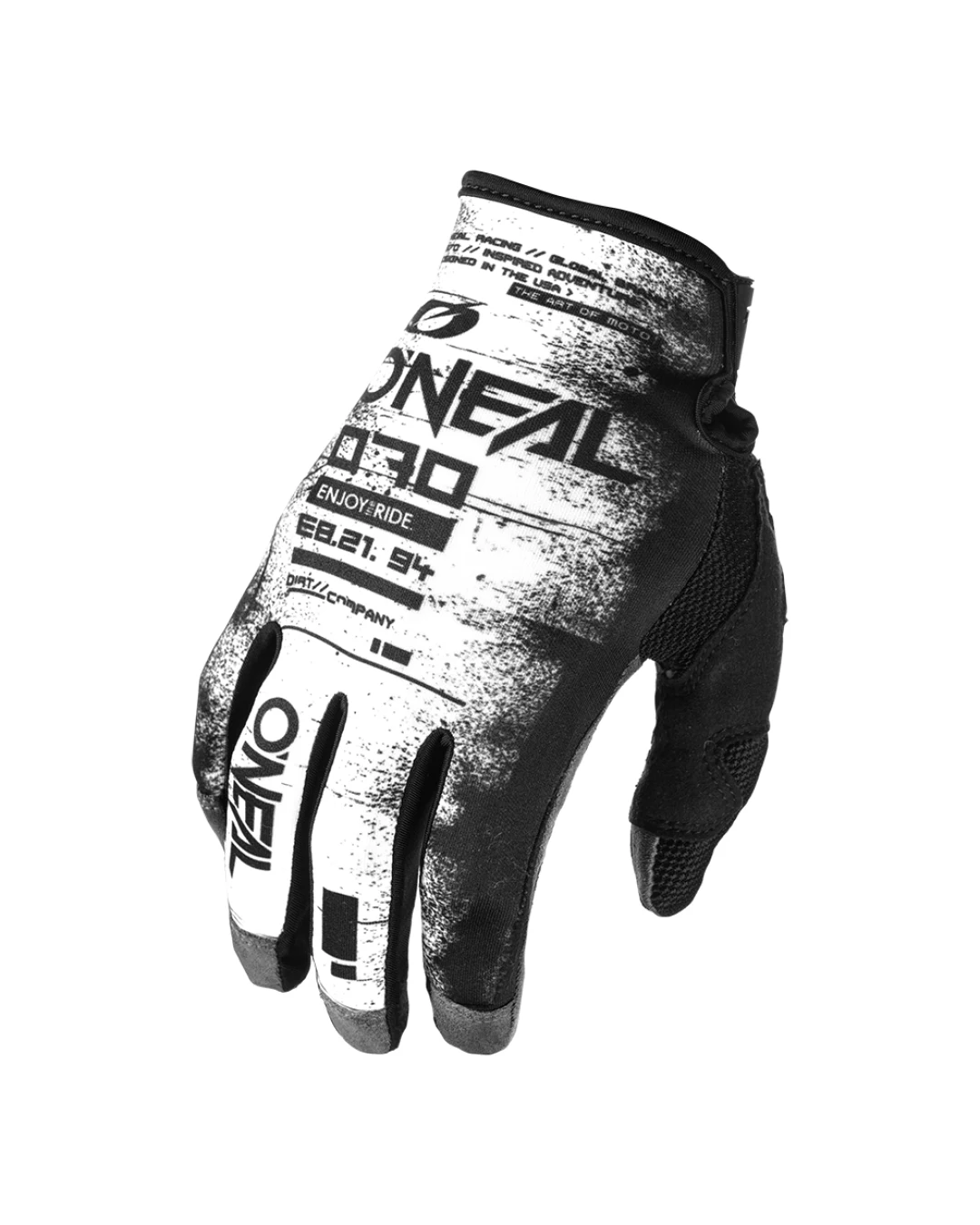 Мотокрос ръкавици O'NEAL MAYHEM SCARZ BLACK/WHITE V.24