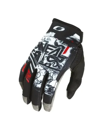 Мотокрос ръкавици O'NEAL MAYHEM SCARZ V.22 BLACK/WHITE/RED