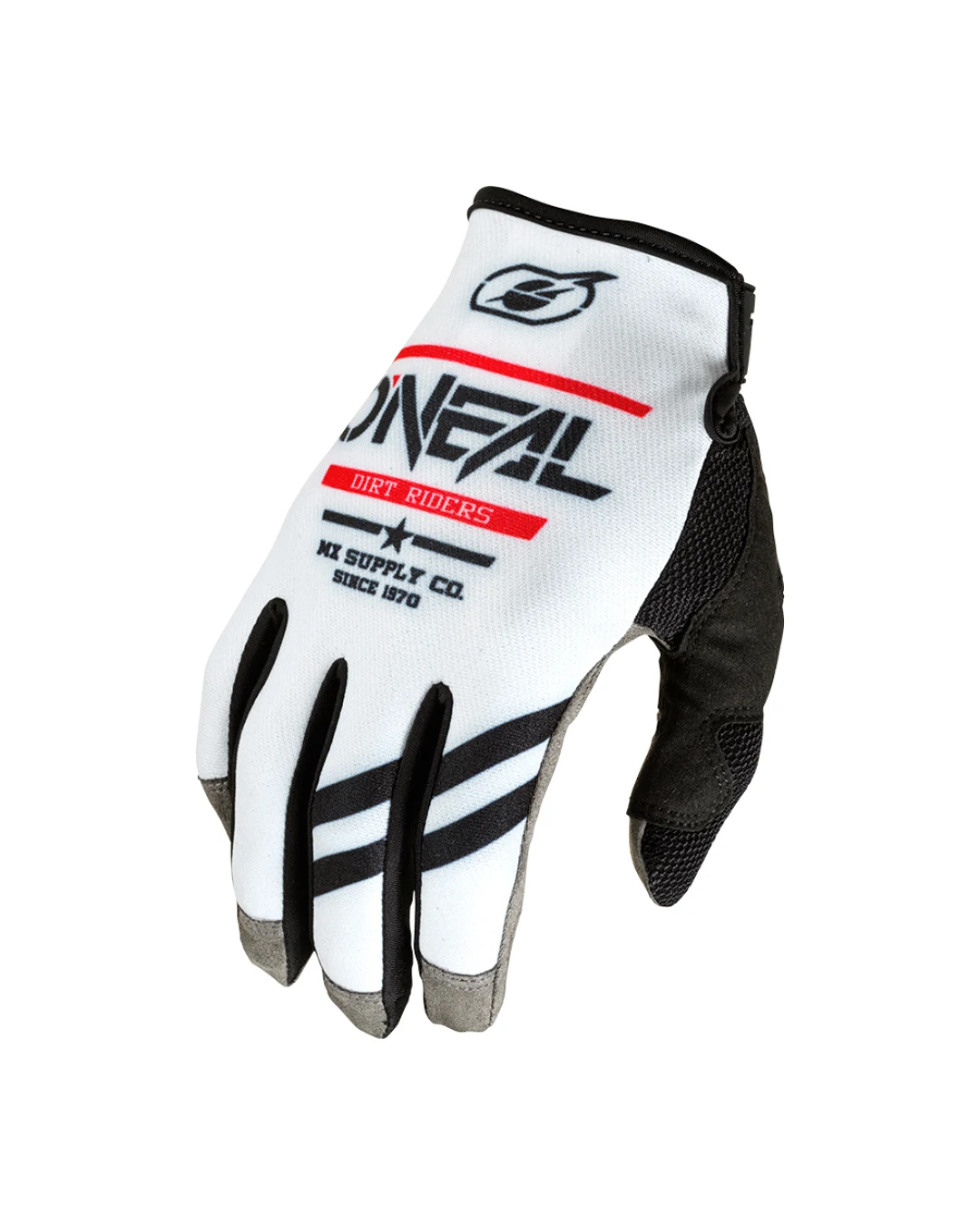 Мотокрос ръкавици O'NEAL MAYHEM SQUADRON V.22 WHITE/BLACK