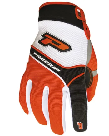 Мотокрос ръкавици PROGRIP 4010 WHITE/ORANGE/GREY