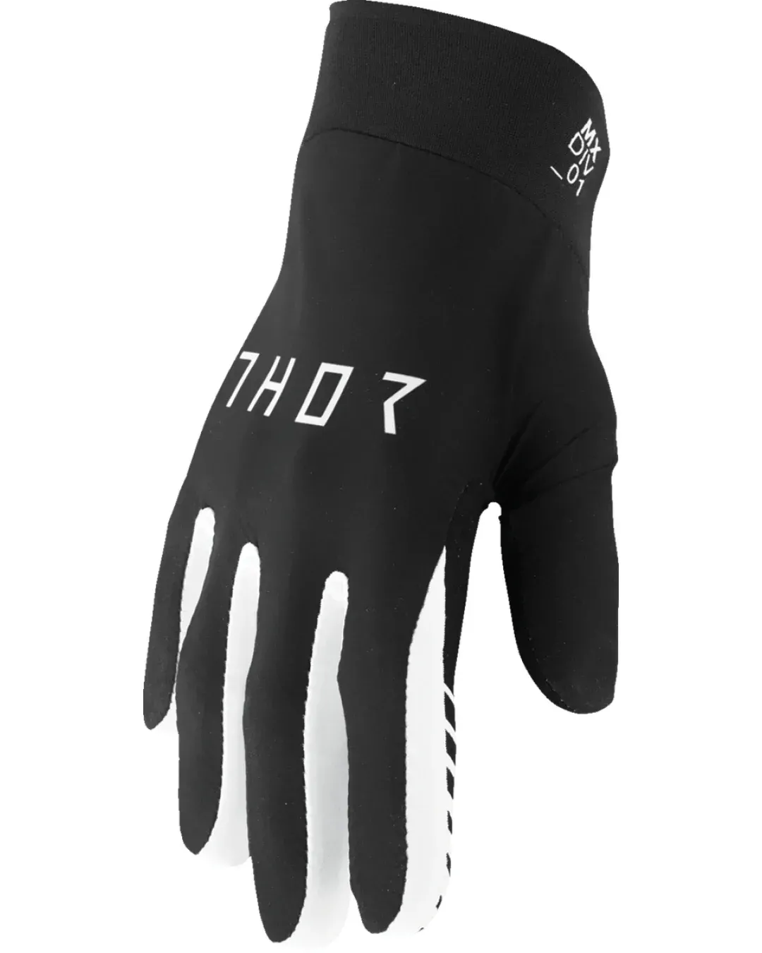 Мотокрос ръкавици THOR AGILE SOLID BLACK/WHITE