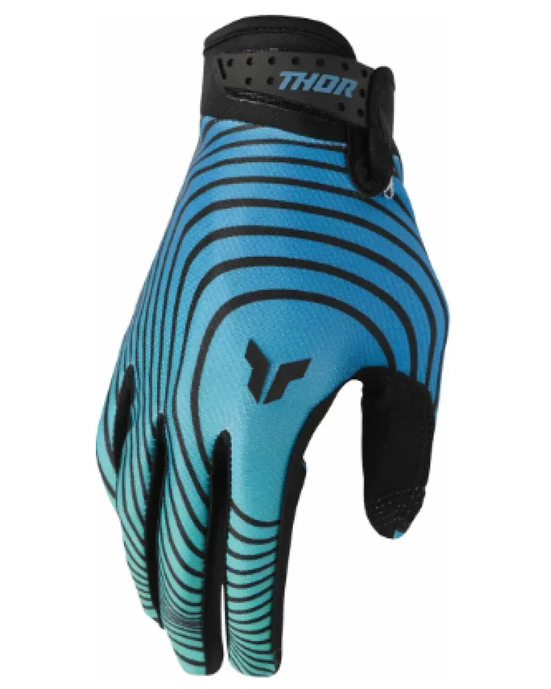 Mотокрос ръкавици THOR LAUNCHMODE IDENTITY TEAL/BLACK