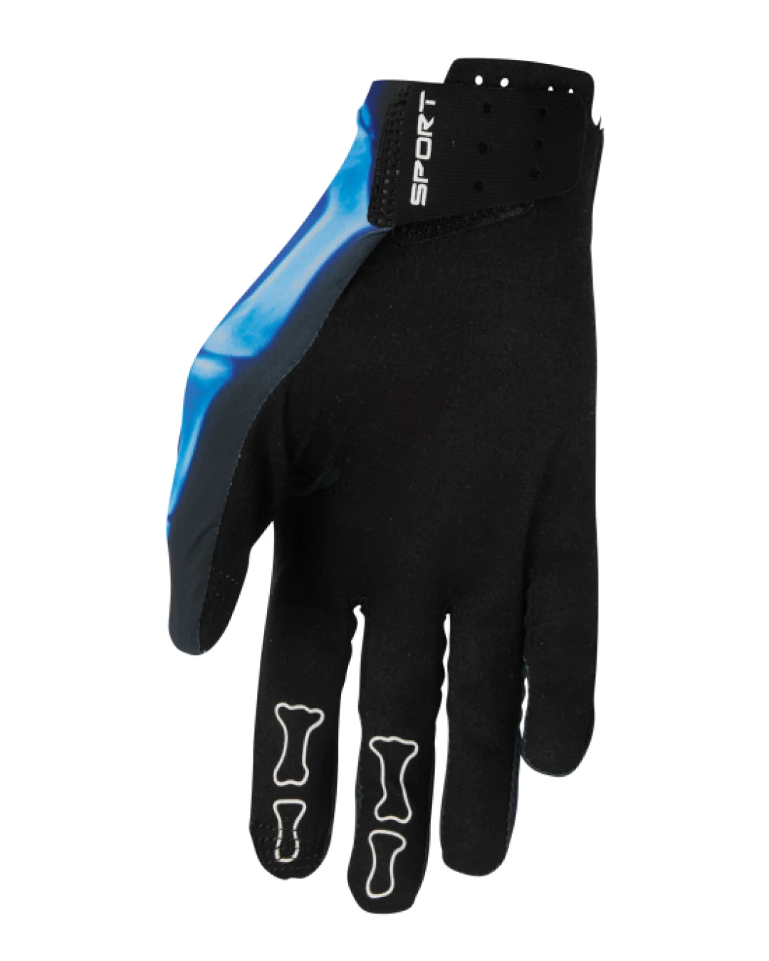 Мотокрос ръкавици THOR SPORTMODE X-RAY BLACK/BLUE