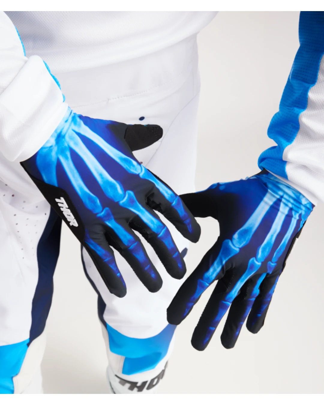 Мотокрос ръкавици THOR SPORTMODE X-RAY BLACK/BLUE