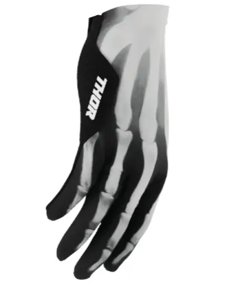 Мотокрос ръкавици THOR SPORTMODE X-RAY BLACK/WHITE