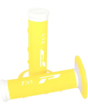 Мотокрос ръкохватки PROGRIP Triple Density 791 WHITE/YELLOW