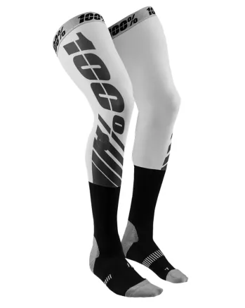 Mотокрос/вело чорапи 100% REV KNEE BRACE BLACK/WHITE