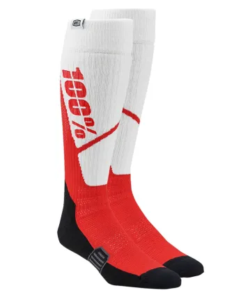 Mотокрос/вело чорапи 100% TORQUE COMFORT WHITE/RED
