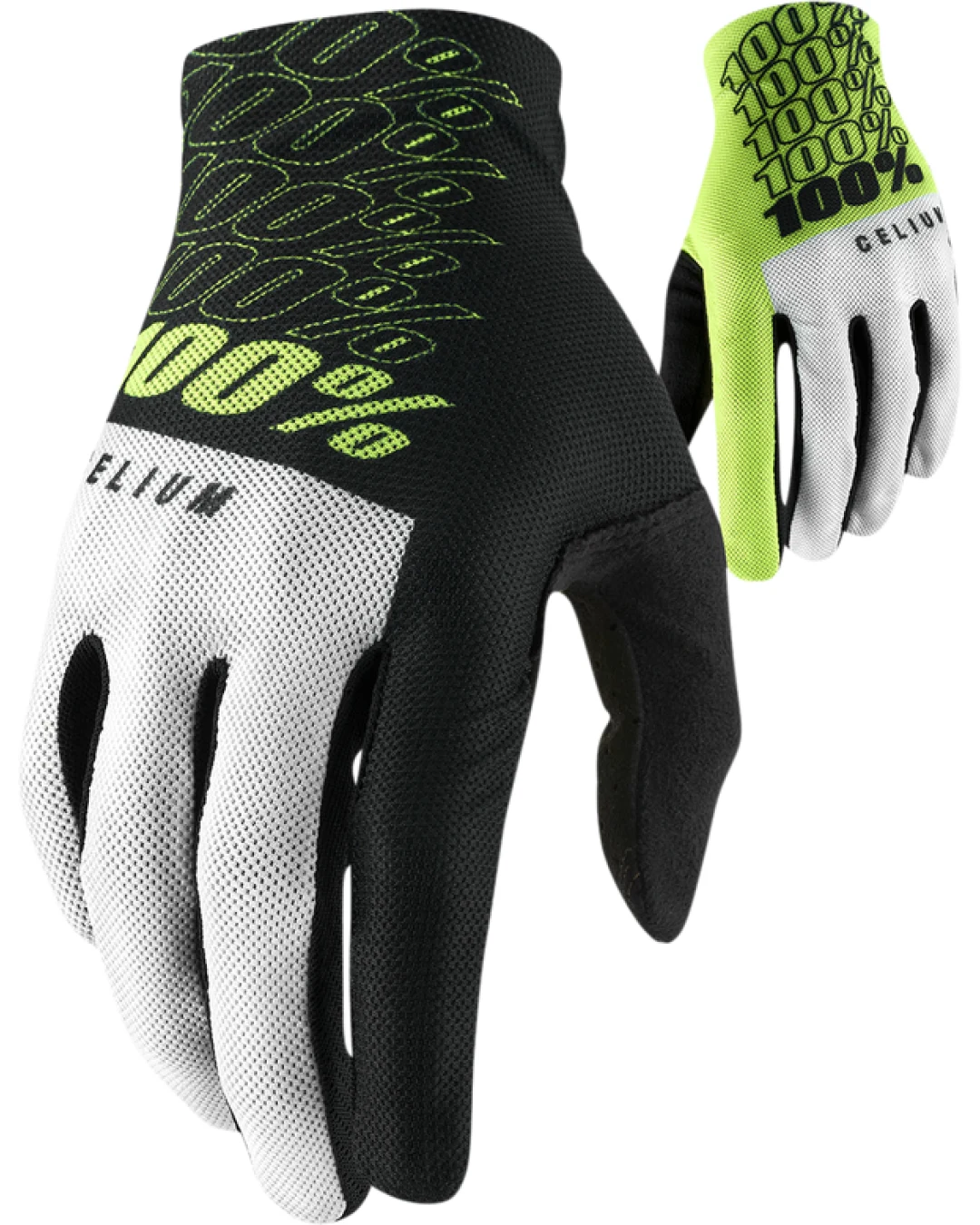 Мотокрос/вело ръкавици 100% CELIUM BLACK/WHITE/YELLOW FLUO