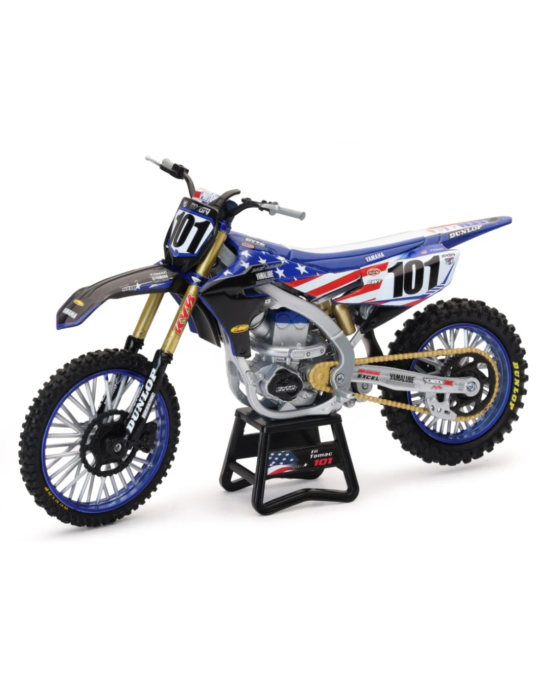Мотоциклет играчка NEW-RAY Yamaha YZ450F Motocross of Nations Eli Tomac (No 101) 1:12