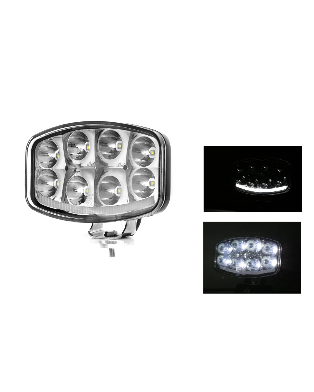 Нов мощен 64W LED ЛЕД Фар Халоген Лампа с Три Функции Неон Neon Ефект 12V - 24V Бяла светлина 6500LM
