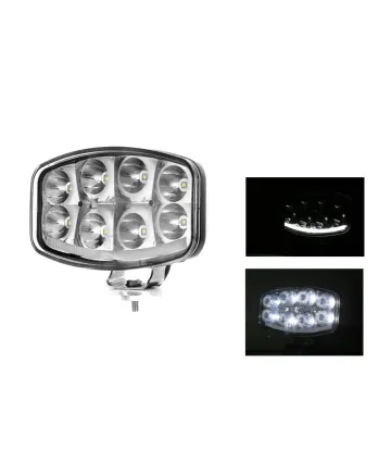 Нов мощен 64W LED ЛЕД Фар Халоген Лампа с Три Функции Неон Neon Ефект 12V - 24V Бяла светлина 6500LM