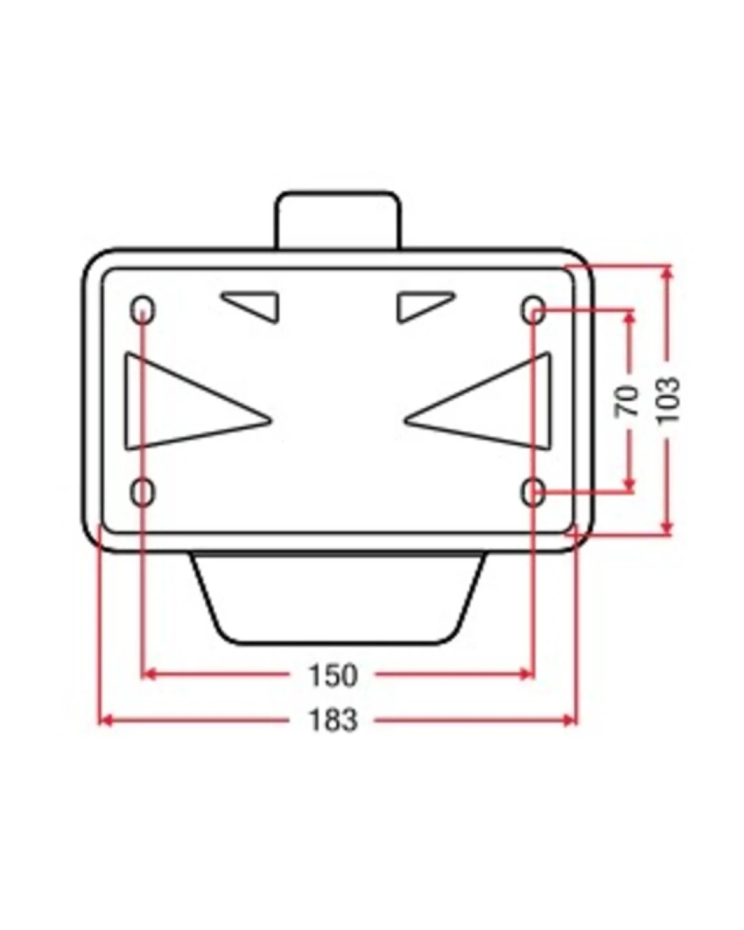 Опашка стоп и табела за номер RACETECH Integra Street License Plate Holder with LED Light 30º