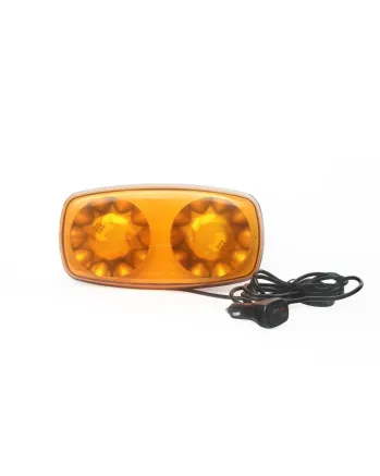 Оранжева 12-24V Лед Led Аварийна Сигнална Лампа Маяк Буркан с Магнит 35W За Пътна Помощ Платформа и др.