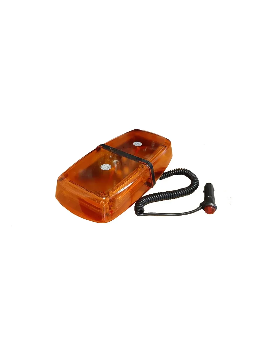 Оранжева 12V 24V Cob Лед Led Аварийна Сигнална Лампа Маяк Буркан с Магнит 48 Диода Оранжево Стъкло