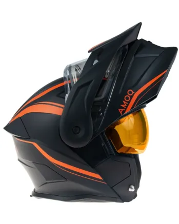 Отваряема каска AMOQ Ballast Electric visor Helmet Black/Orange