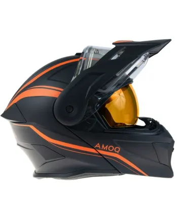 Отваряема каска AMOQ Ballast Electric visor Helmet Black/Orange