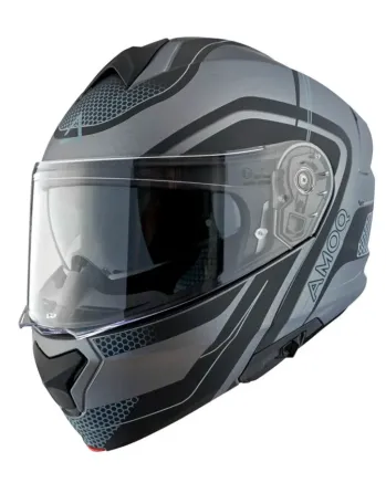 Отваряема каска AMOQ Helmet MI100 Porto black/grey
