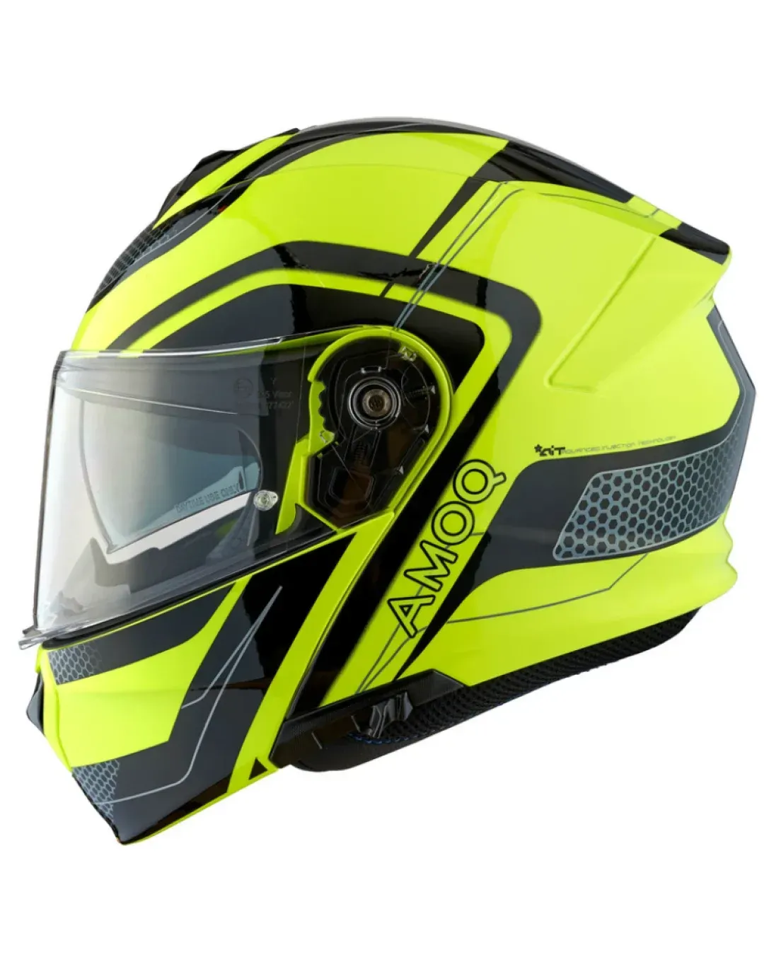 Отваряема каска AMOQ Helmet MI100 Porto black/yellow