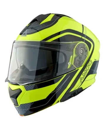 Отваряема каска AMOQ Helmet MI100 Porto black/yellow
