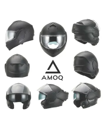 Отваряема каска AMOQ Helmet MI200 mattblack