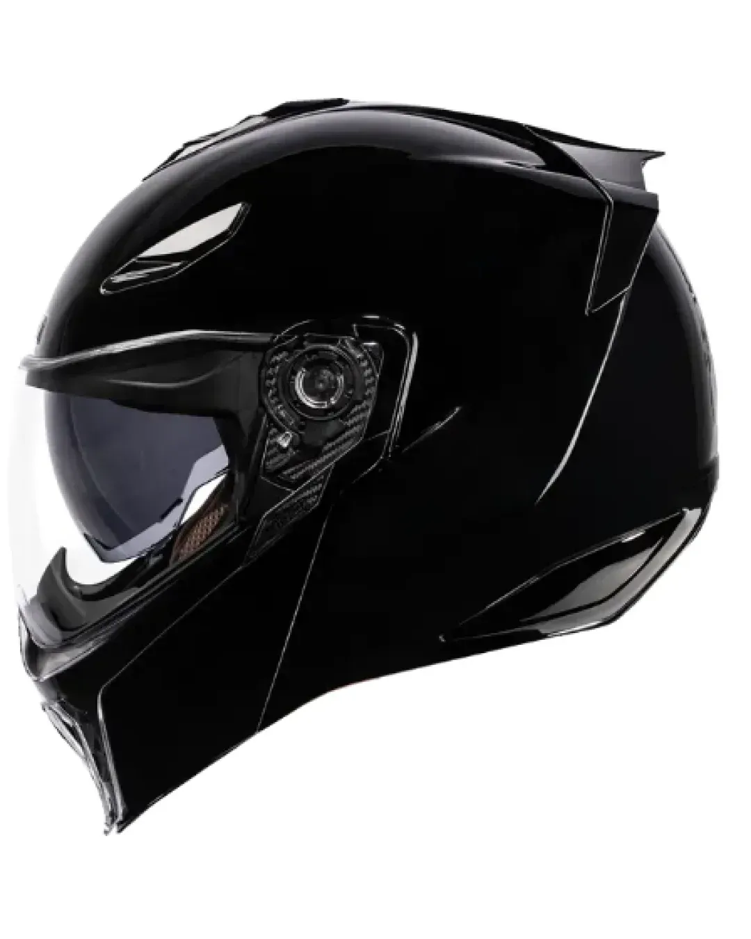 Отваряема каска ICON Threshold™ Solid Modular BLACK GLOSS