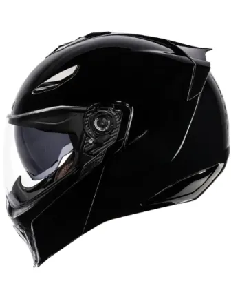 Отваряема каска ICON Threshold™ Solid Modular BLACK GLOSS