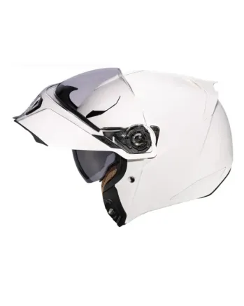 Отваряема каска ICON Threshold Solid Modular White Gloss