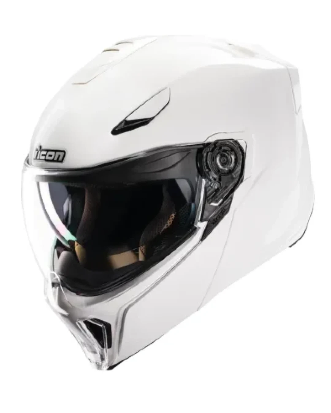 Отваряема каска ICON Threshold™ Solid Modular WHITE GLOSS