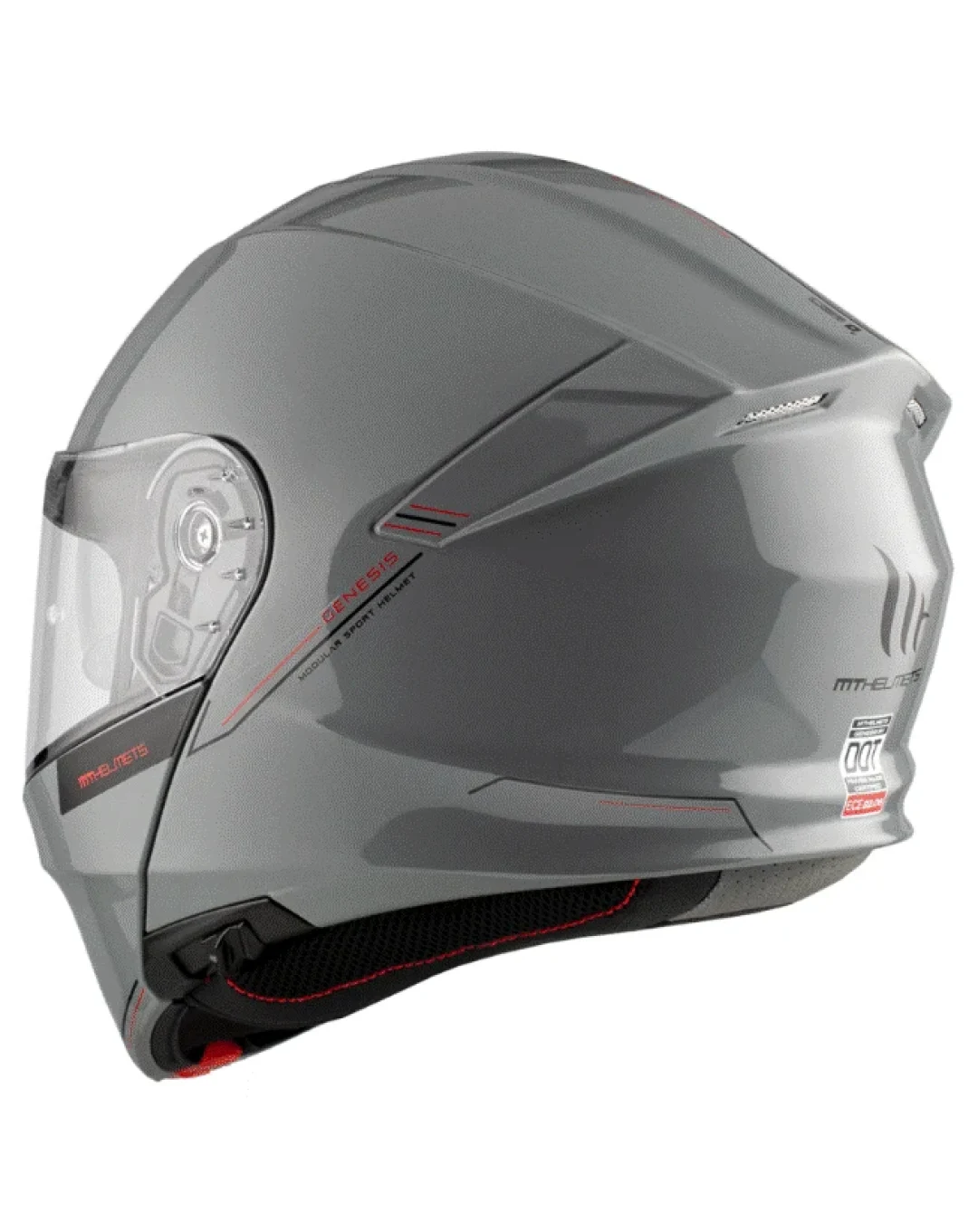 Отваряема каска MT GENESIS SOLID A12 GLOSS GREY