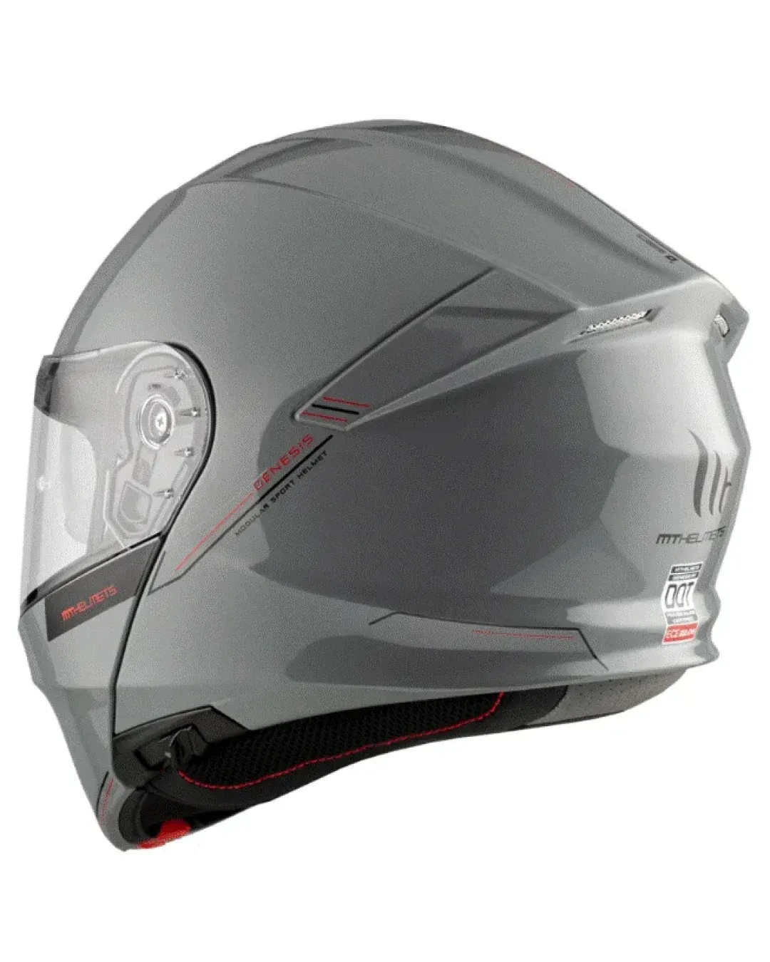 Отваряема каска MT Genesis Solid A12 Gloss Grey