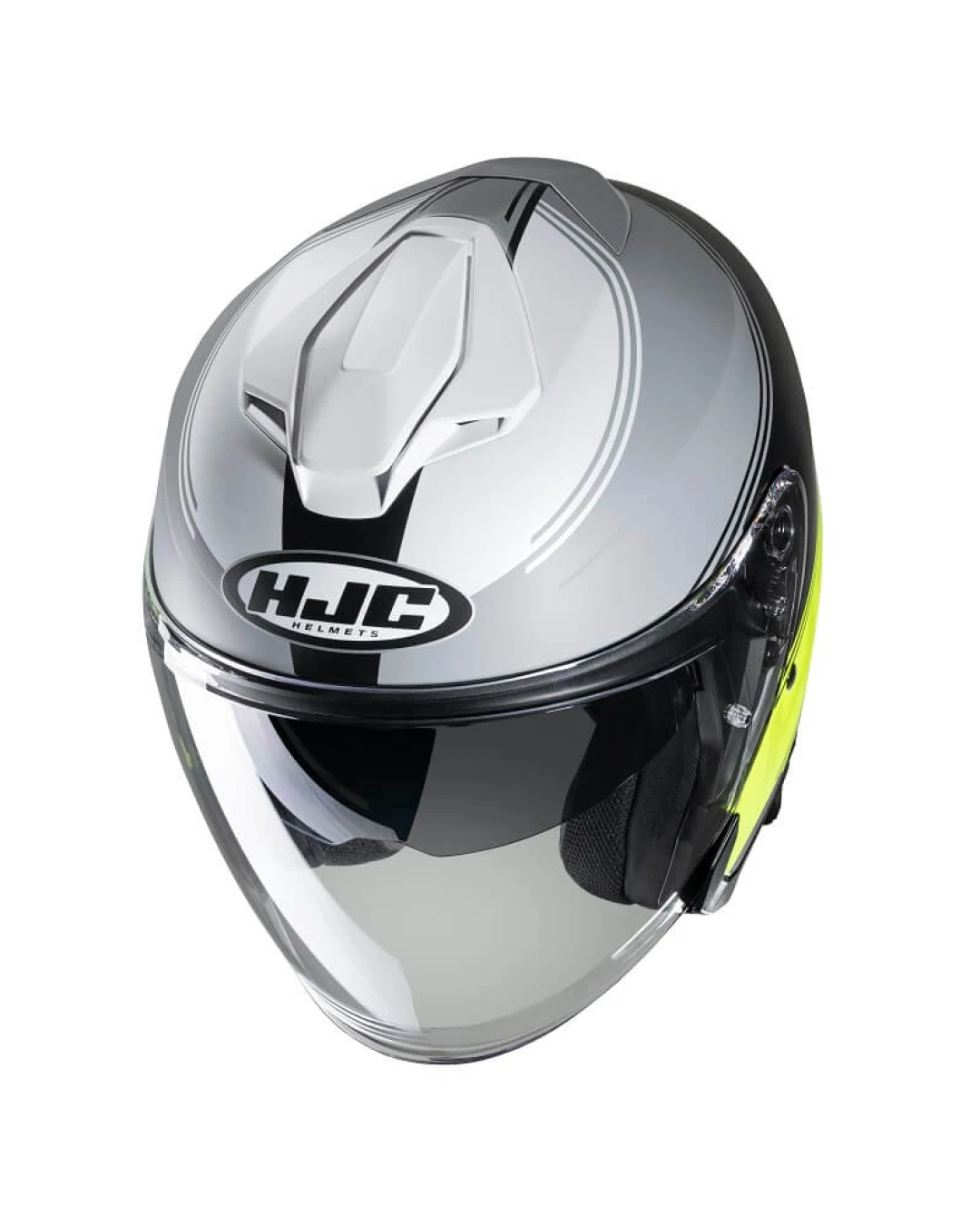 Oтворена каска HJC i30 VICOM GREY/YELLOW FLUO