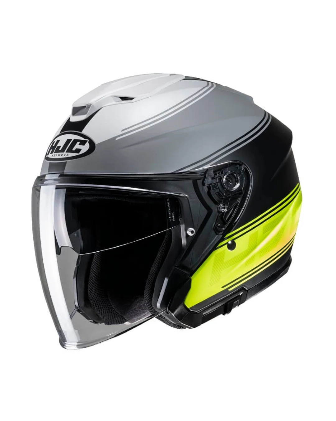 Oтворена каска HJC i30 VICOM GREY/YELLOW FLUO