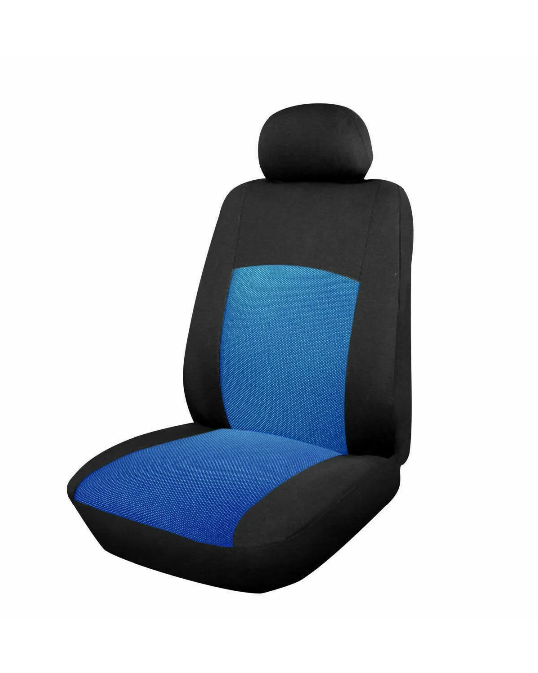 Пълен комплект авто тапицерия калъфи за седалки за Dacia Logan I 2004-2012, Dacia Logan II 2012+ синьо-черно