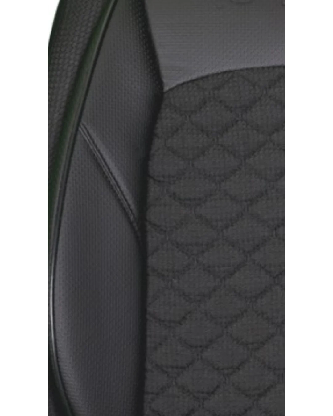 Пълен комплект PREMIUM тапицерия/калъфи от еко кожа и текстил - черен цвят