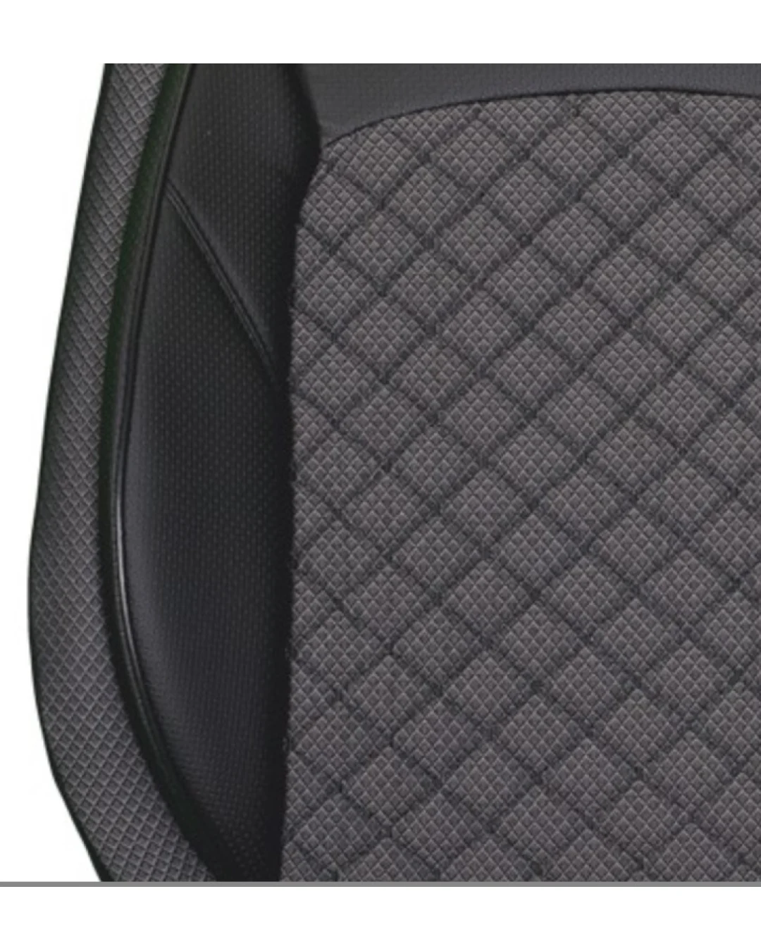 Пълен комплект PREMIUM тапицерия/калъфи от еко кожа и текстил - черно със сиво