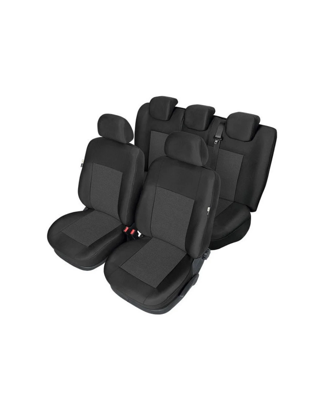 Пълен Комплект Тапицерия Kegel серия Tailore Made за предни и задни разделени седалки на Opel Corsa E 2014-2019 Черна Текстил