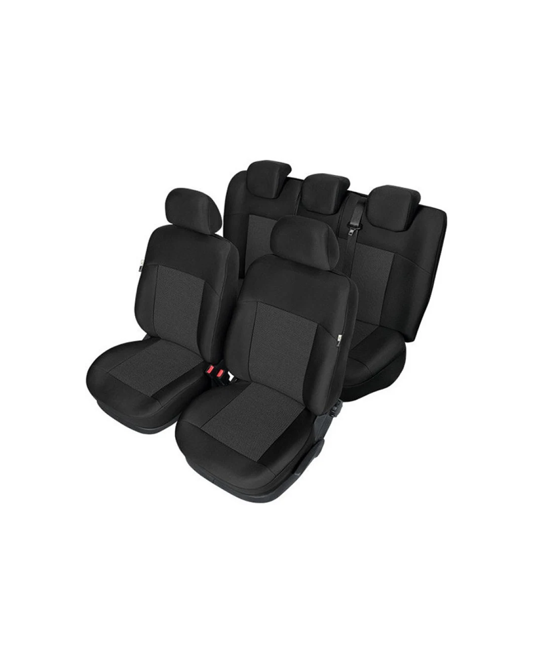 Пълен Комплект Тапицерия Kegel за предни+задни седалки на Audi A4 B8 2007-2015 Черна Текстил