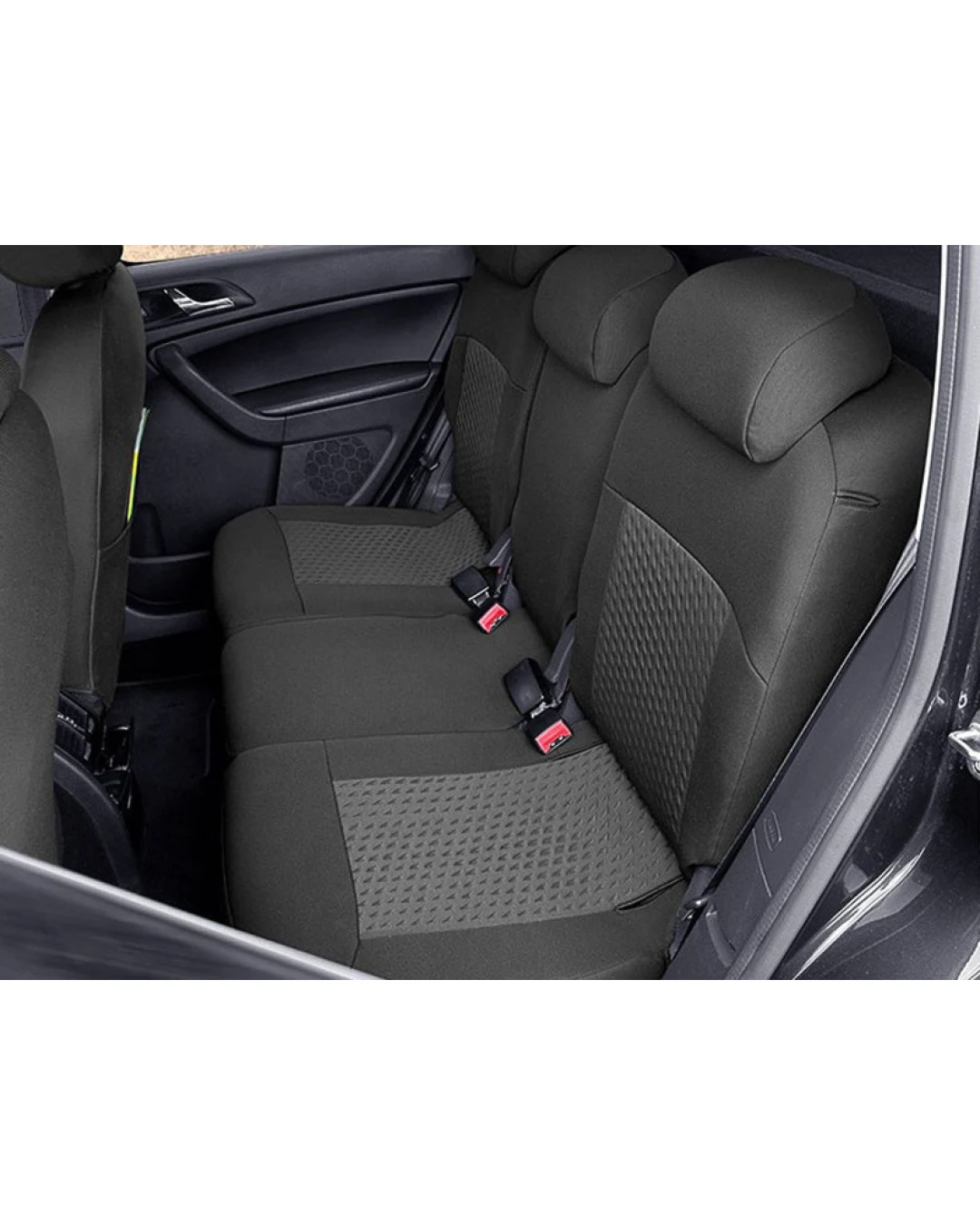 Пълен Комплект Тапицерия Kegel за предни+задни седалки на Skoda Yeti 2013-2017 Черна Текстил