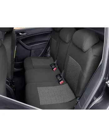 Пълен Комплект Тапицерия Kegel за предни+задни седалки на Skoda Yeti 2013-2017 Черна Текстил