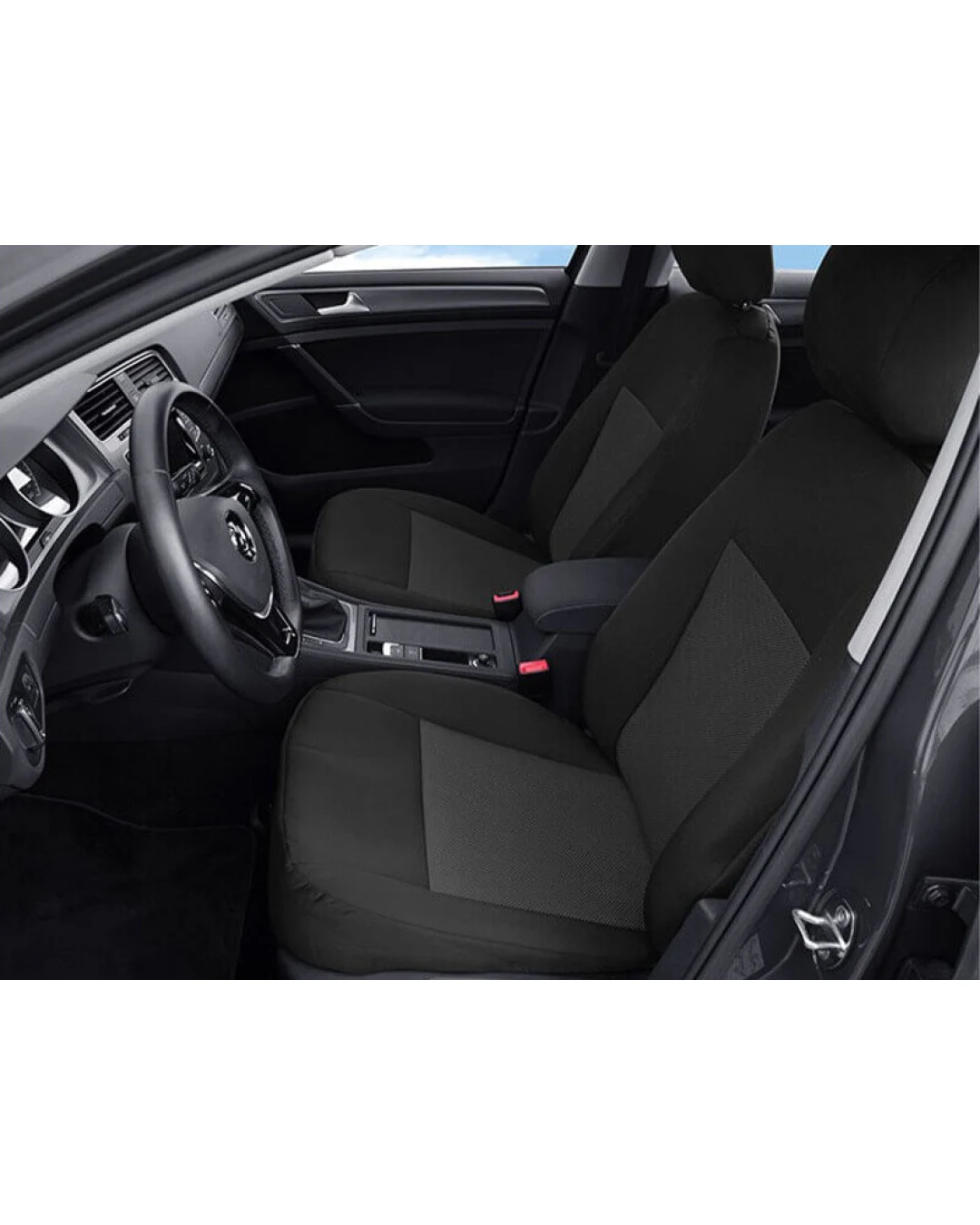 Пълен Комплект Тапицерия Kegel за предни+задни седалки на Volkswagen Golf 7 VII 2012-2019 Черна Текстил