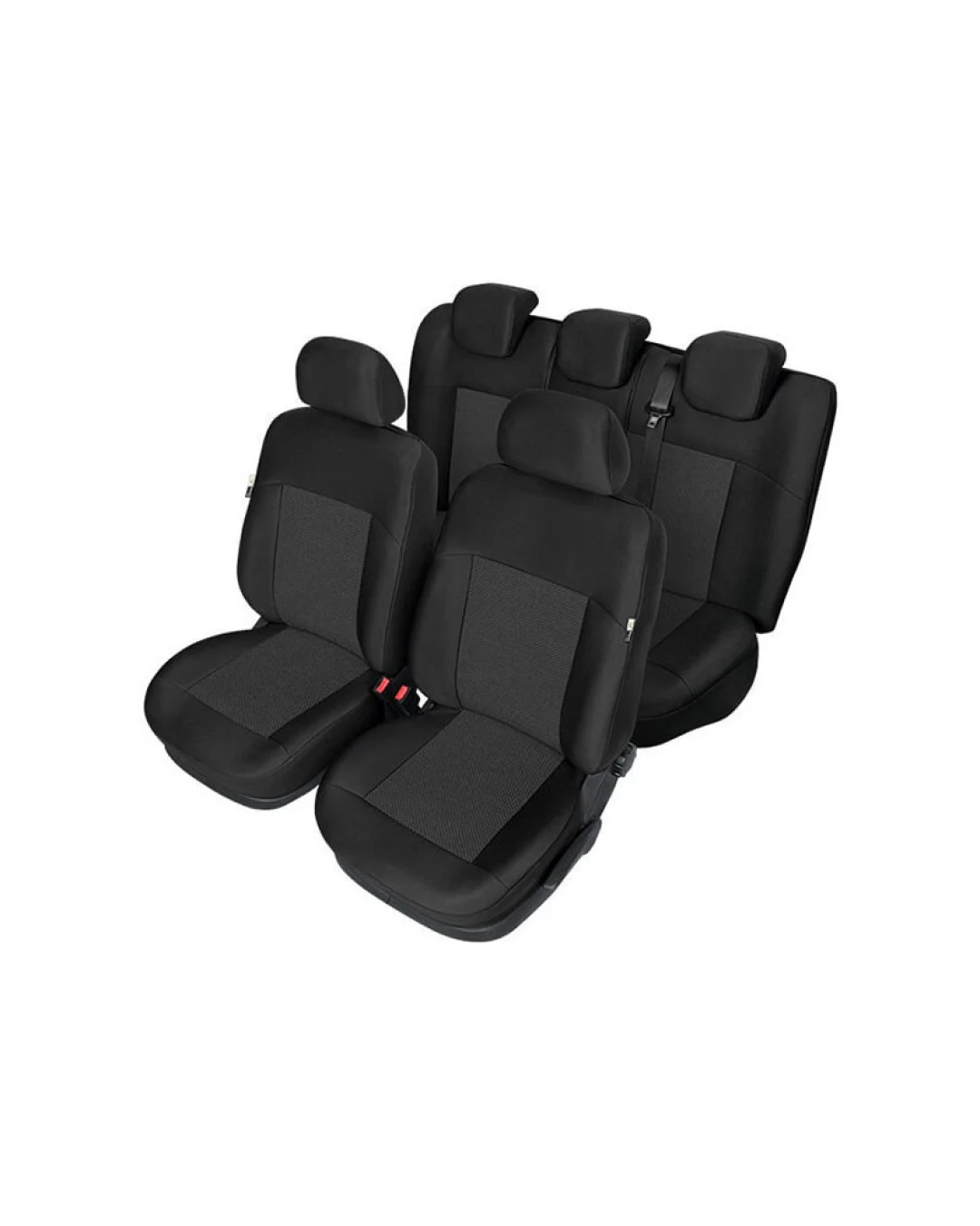 Пълен Комплект Тапицерия Kegel за предни+задни седалки на Volkswagen Golf 7 VII 2012-2019 Черна Текстил