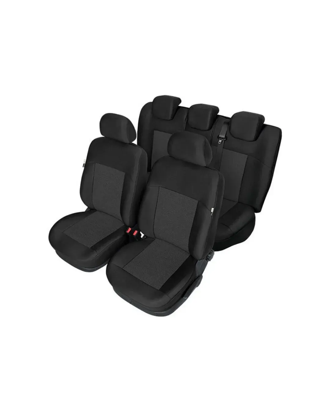 Пълен Комплект Тапицерия Kegel за предни+задни седалки на Volkswagen Golf 7 VII 2012-2019 Черна Текстил